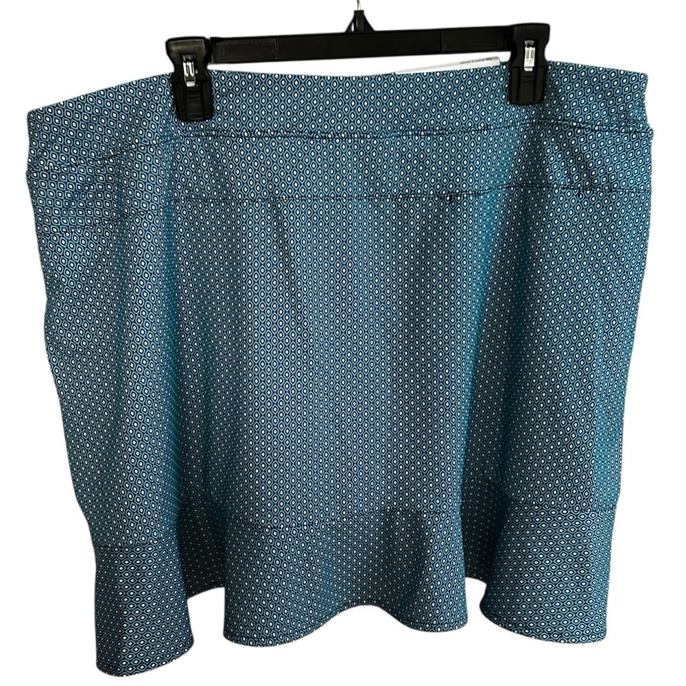 Lady Hagen Overlap Ruffle Golf Skort XXL Blue Built-In Shorts Tennis Activewear - Picture 7 of 8